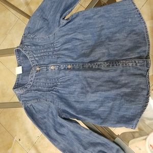 Gap baby denim blue shirt blouse 3 years